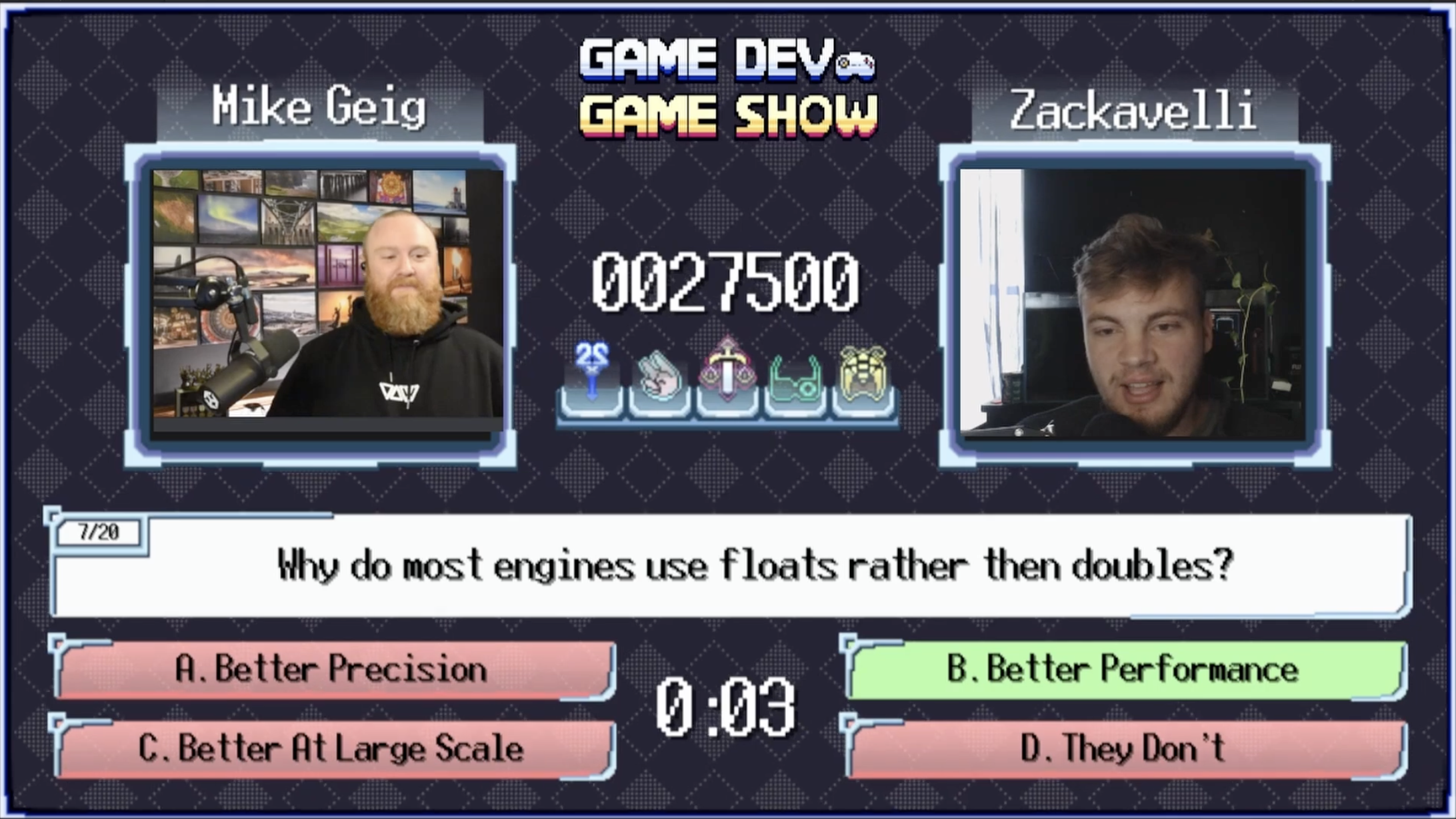 Game Dev Game Show gameplay